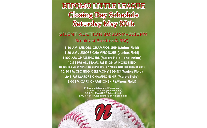 NLL 2026 Closing Day Schedule